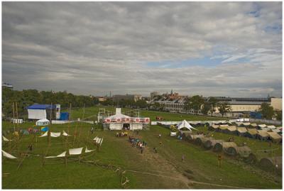 Panorama Zlotu z wysokości wieży